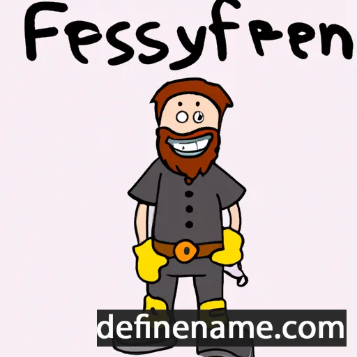 cartoon of the name Freysteinn