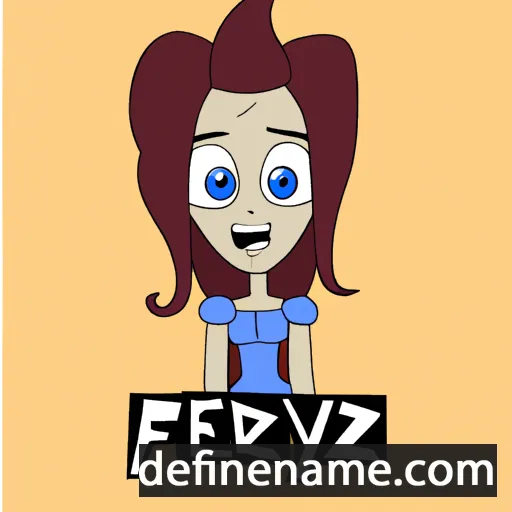 cartoon of the name Frezya