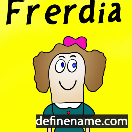 cartoon of the name Friderika