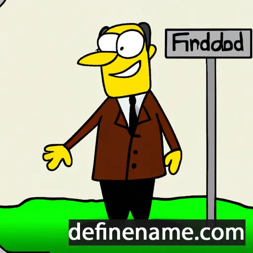 cartoon of the name Friedgard