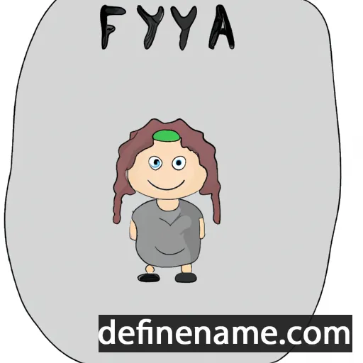 cartoon of the name Froya