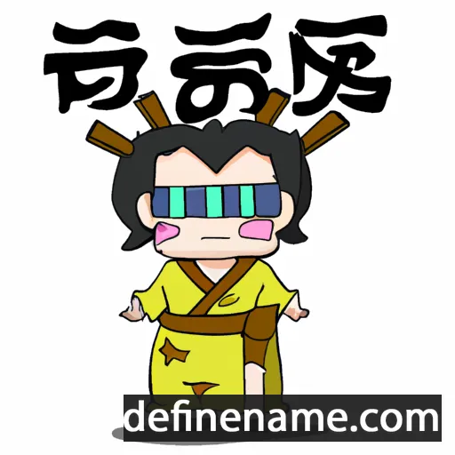 cartoon of the name Fumitaka