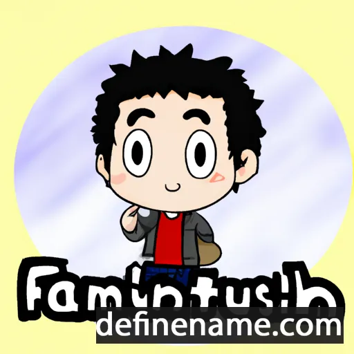 cartoon of the name Fumitoshi