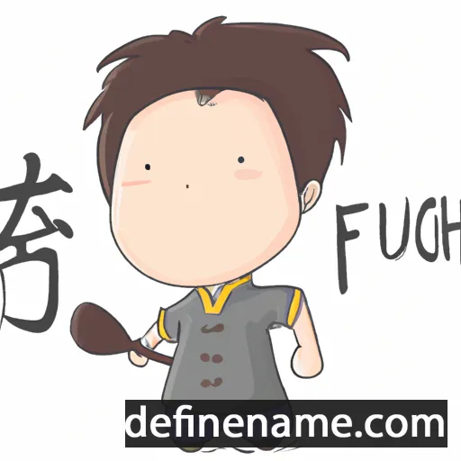 cartoon of the name Fuzhao