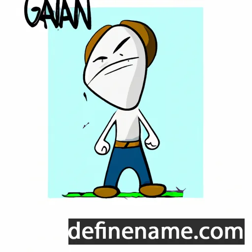 cartoon of the name Ganni