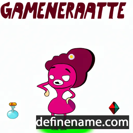 cartoon of the name Garnetta