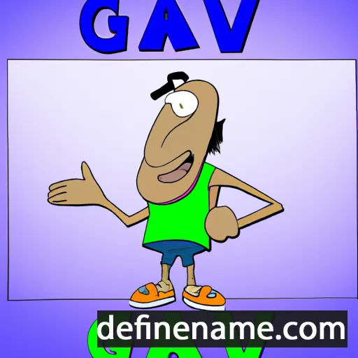 cartoon of the name Garv