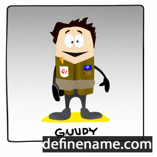 cartoon of the name Gaudry