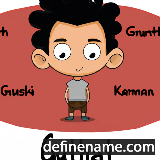 cartoon of the name Gautham