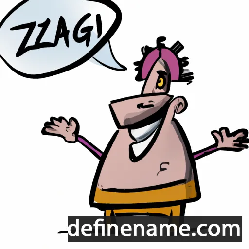 cartoon of the name Gaziz