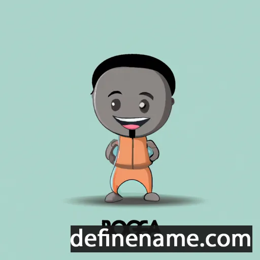 cartoon of the name Gboyega