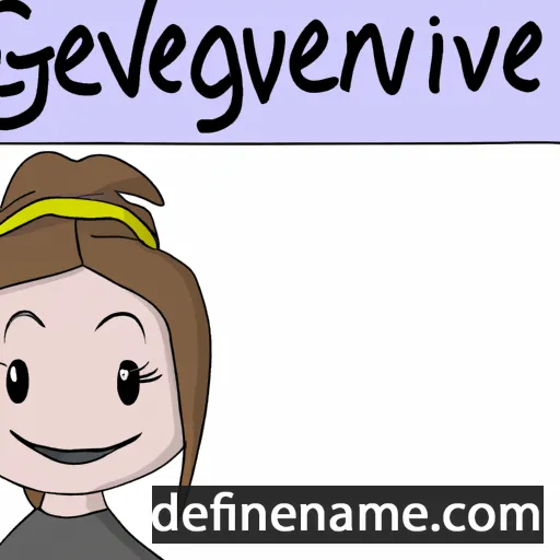 cartoon of the name Gënviève