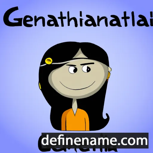 cartoon of the name Geetanjali