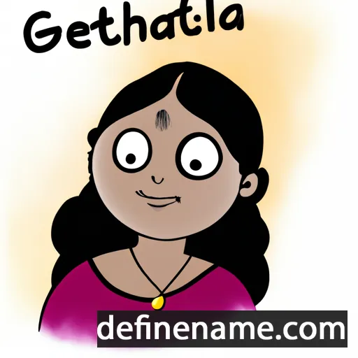 cartoon of the name Geethali