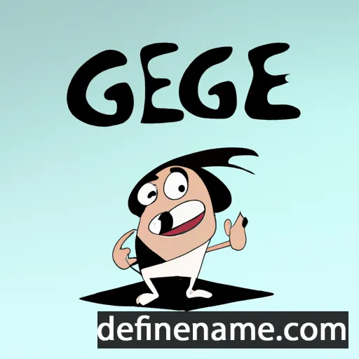 cartoon of the name Gegè