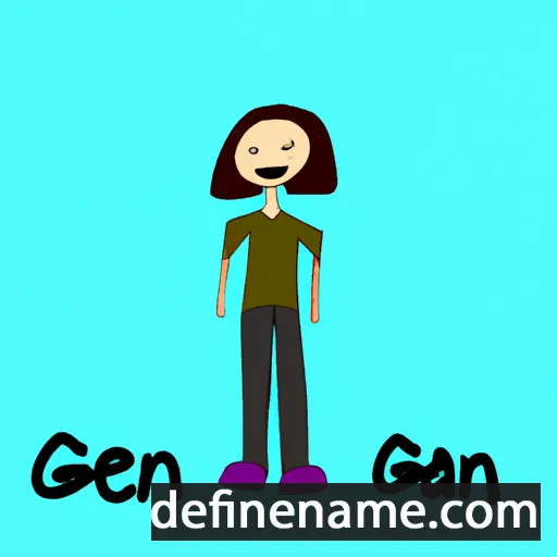 cartoon of the name Genean