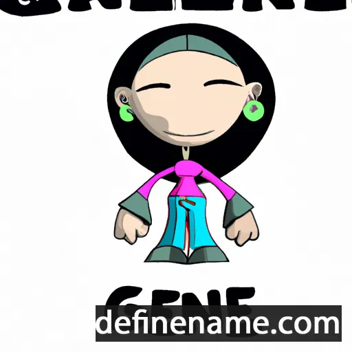 cartoon of the name Genene