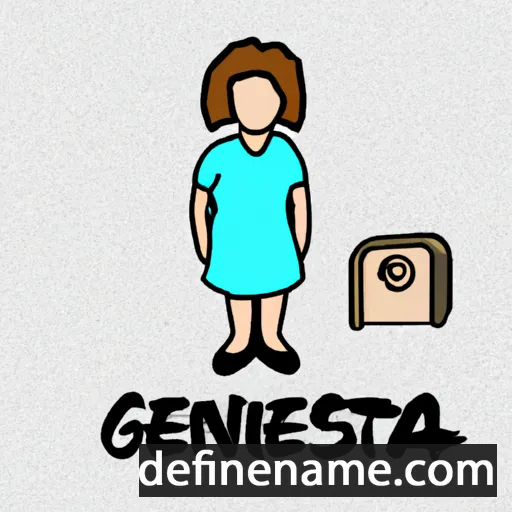 cartoon of the name Genesia