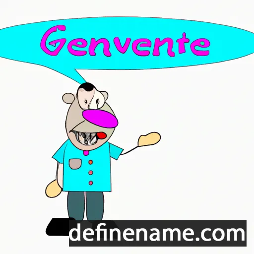 cartoon of the name Genevote