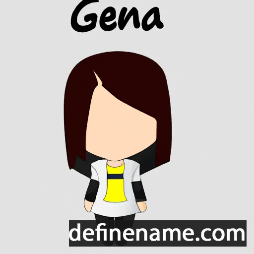 cartoon of the name Genica