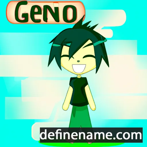 cartoon of the name Geniko