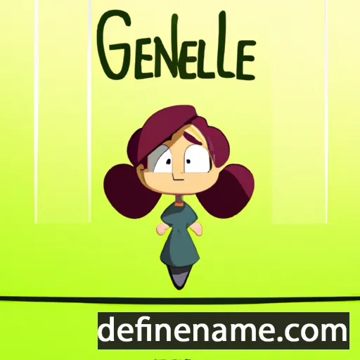 cartoon of the name Gennalie