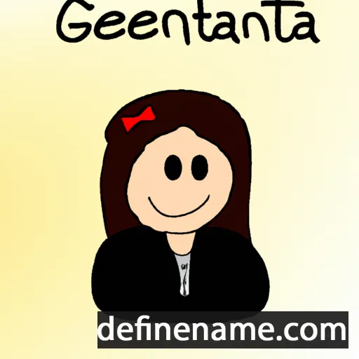 cartoon of the name Gentjana