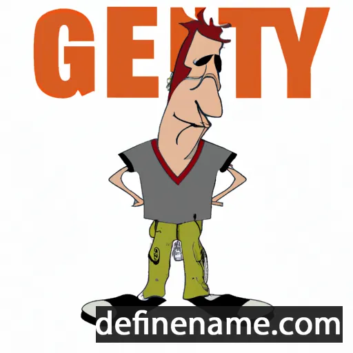 cartoon of the name Genty