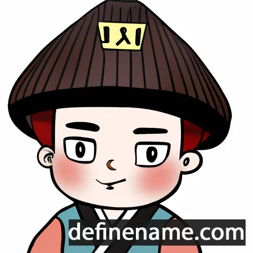 cartoon of the name Geon-sik