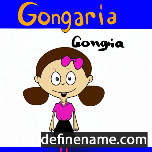 cartoon of the name Georgenia