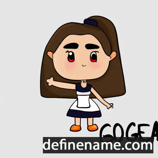 cartoon of the name Georgía