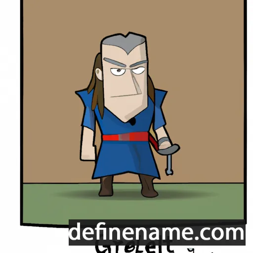 cartoon of the name Geralt