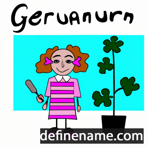 cartoon of the name Geranium