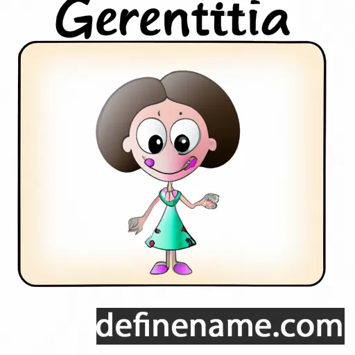 cartoon of the name Gertinia