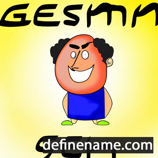 cartoon of the name Geshem