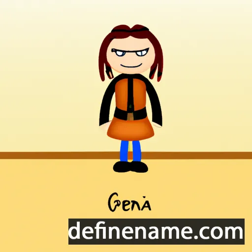 cartoon of the name Gexina