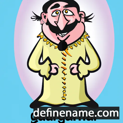 cartoon of the name Ghazanfar