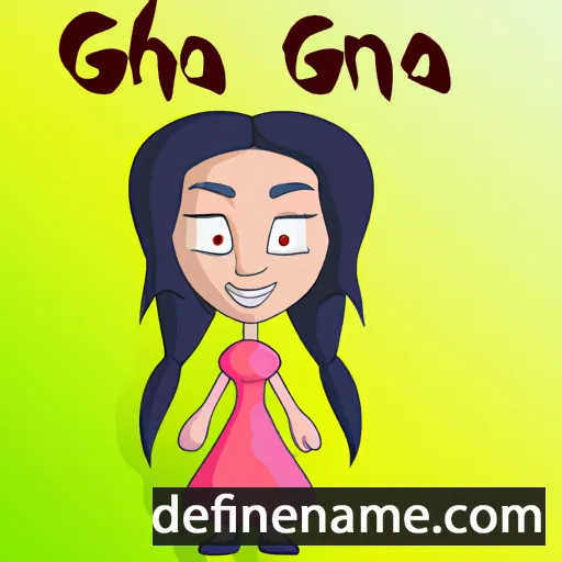 cartoon of the name Ghina