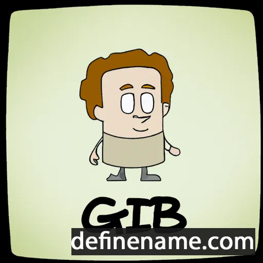 cartoon of the name Gibb