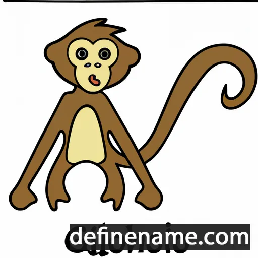 cartoon of the name Gibbon