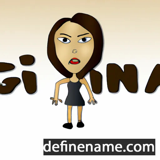 cartoon of the name Gina