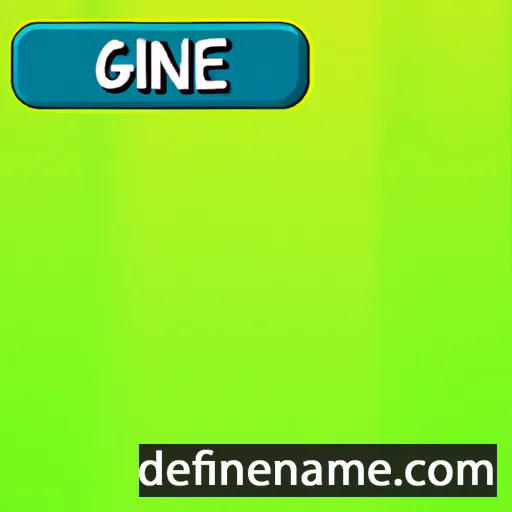 cartoon of the name Gine