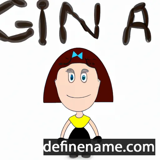 cartoon of the name Ginia