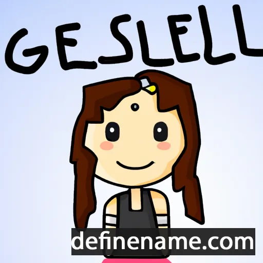 cartoon of the name Gisel