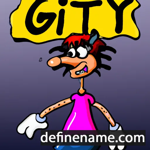 cartoon of the name Gitty