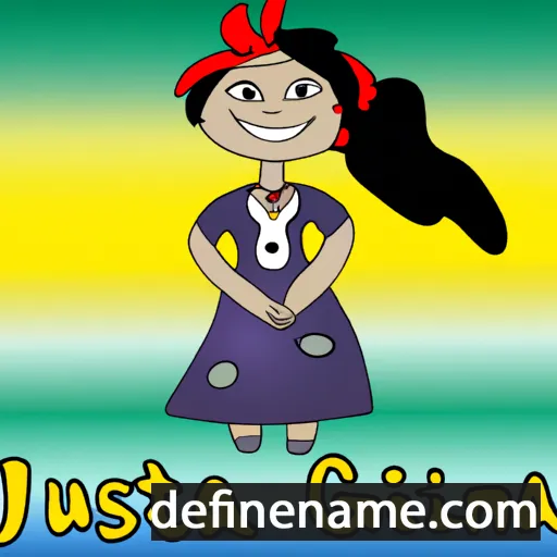 cartoon of the name Gjustina