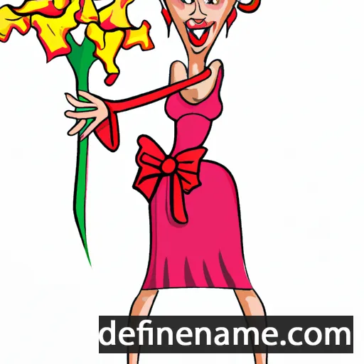 cartoon of the name Gladiola