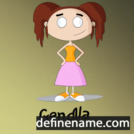 cartoon of the name Glendia