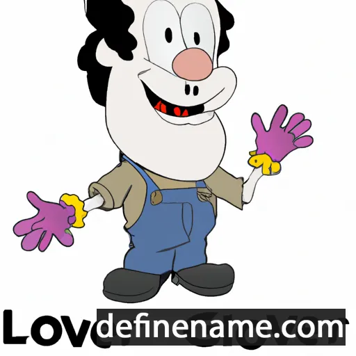 cartoon of the name Glover