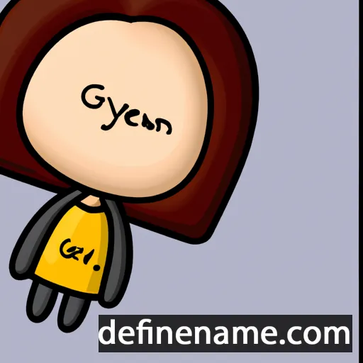 cartoon of the name Glynwen